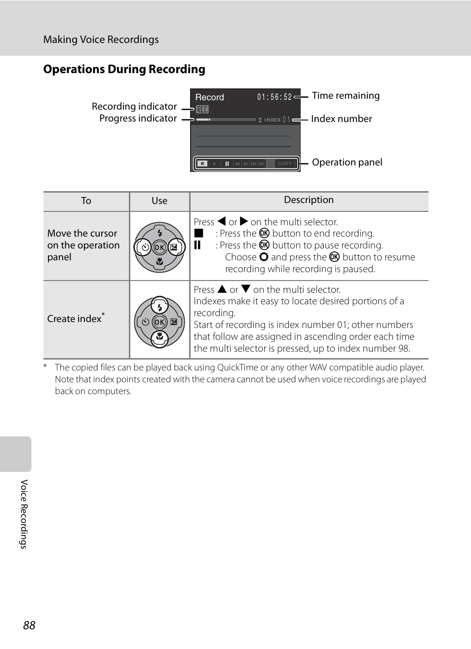 See “operations during recording, Operations during recording | Nikon P90 User Manual | Page 100 / 192