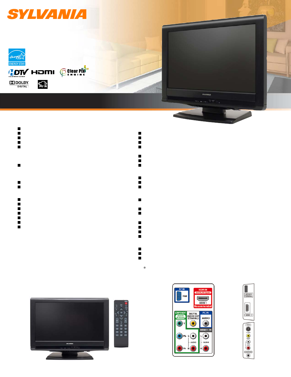 Sylvania LC195SLX User Manual | 1 page