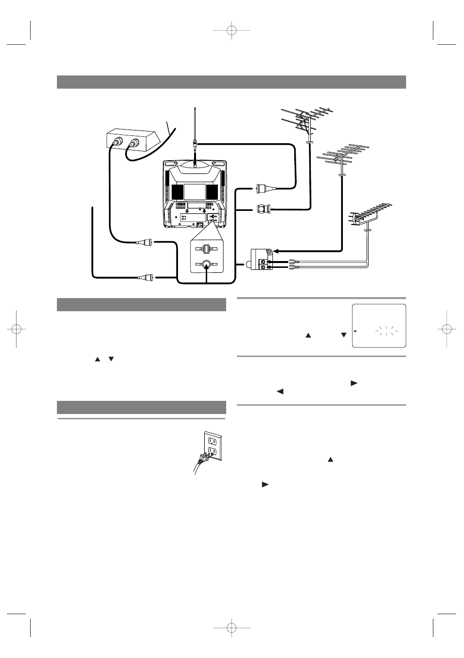 Conexiones de antena/cable, Seleccion de idioma 2, Modo de entrada externa | Sylvania SRC2213W User Manual | Page 30 / 32