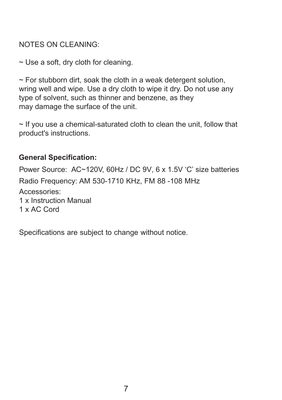 Sylvania IMODE SERIES SIP562 User Manual | Page 8 / 9