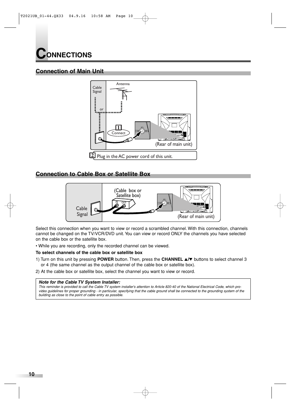 Onnections | Sylvania 6727FRE User Manual | Page 10 / 88