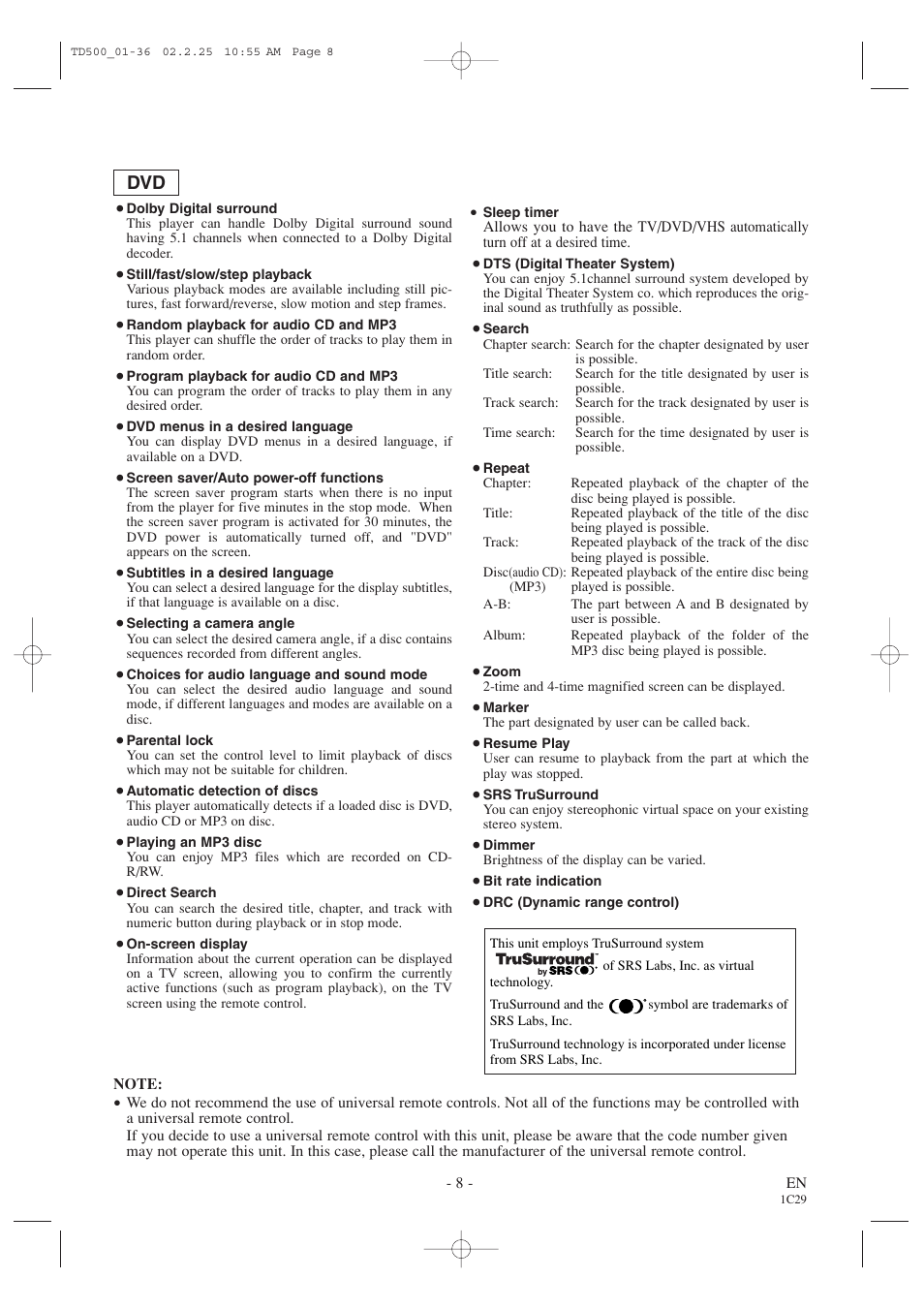 Sylvania 19 Inch 6719DC User Manual | Page 8 / 64