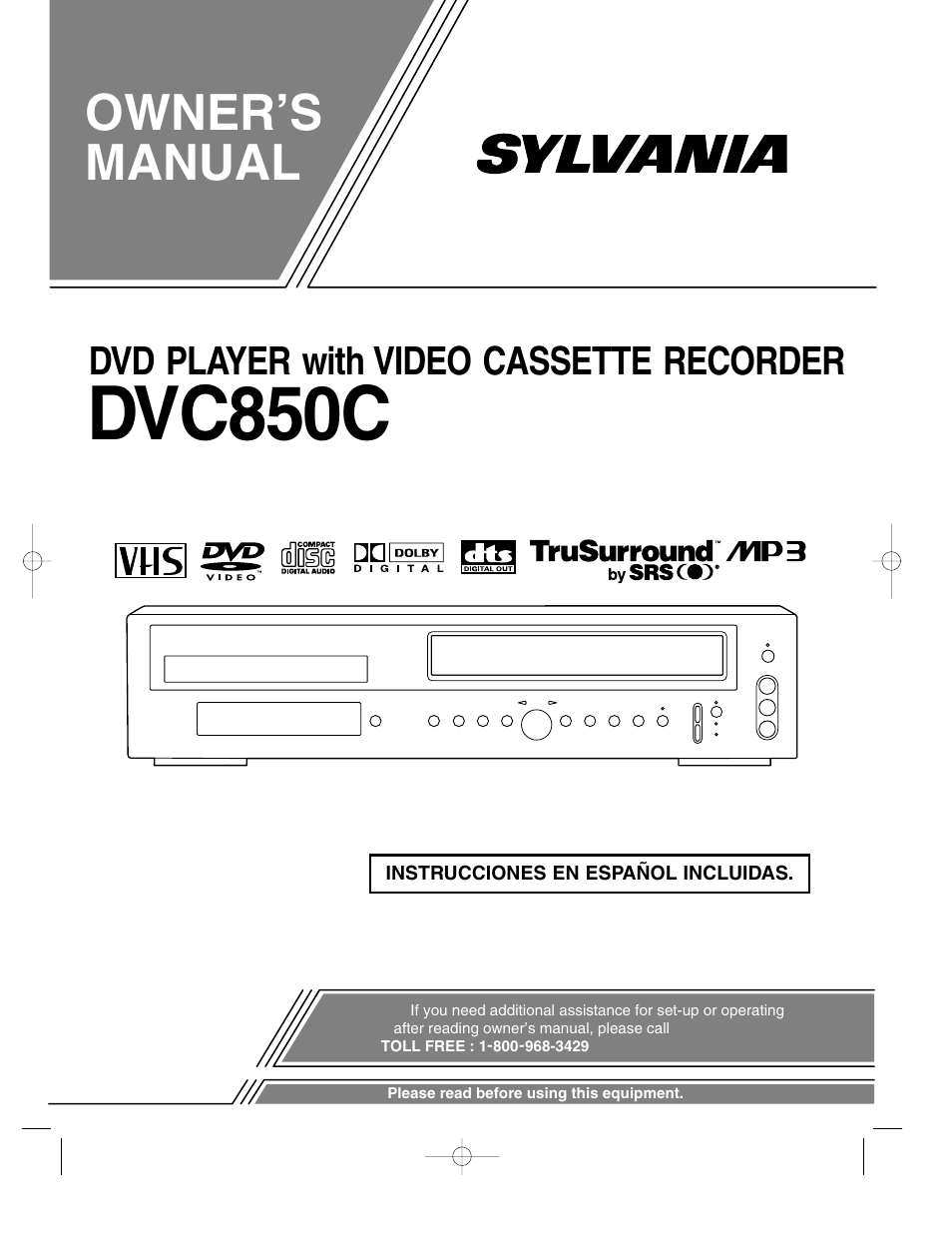 Sylvania DVC850C User Manual | 48 pages