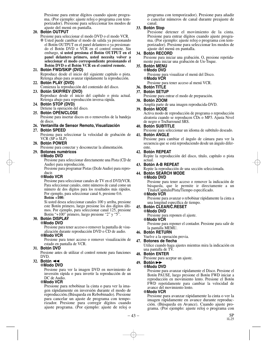 Sylvania DVC850C User Manual | Page 43 / 48
