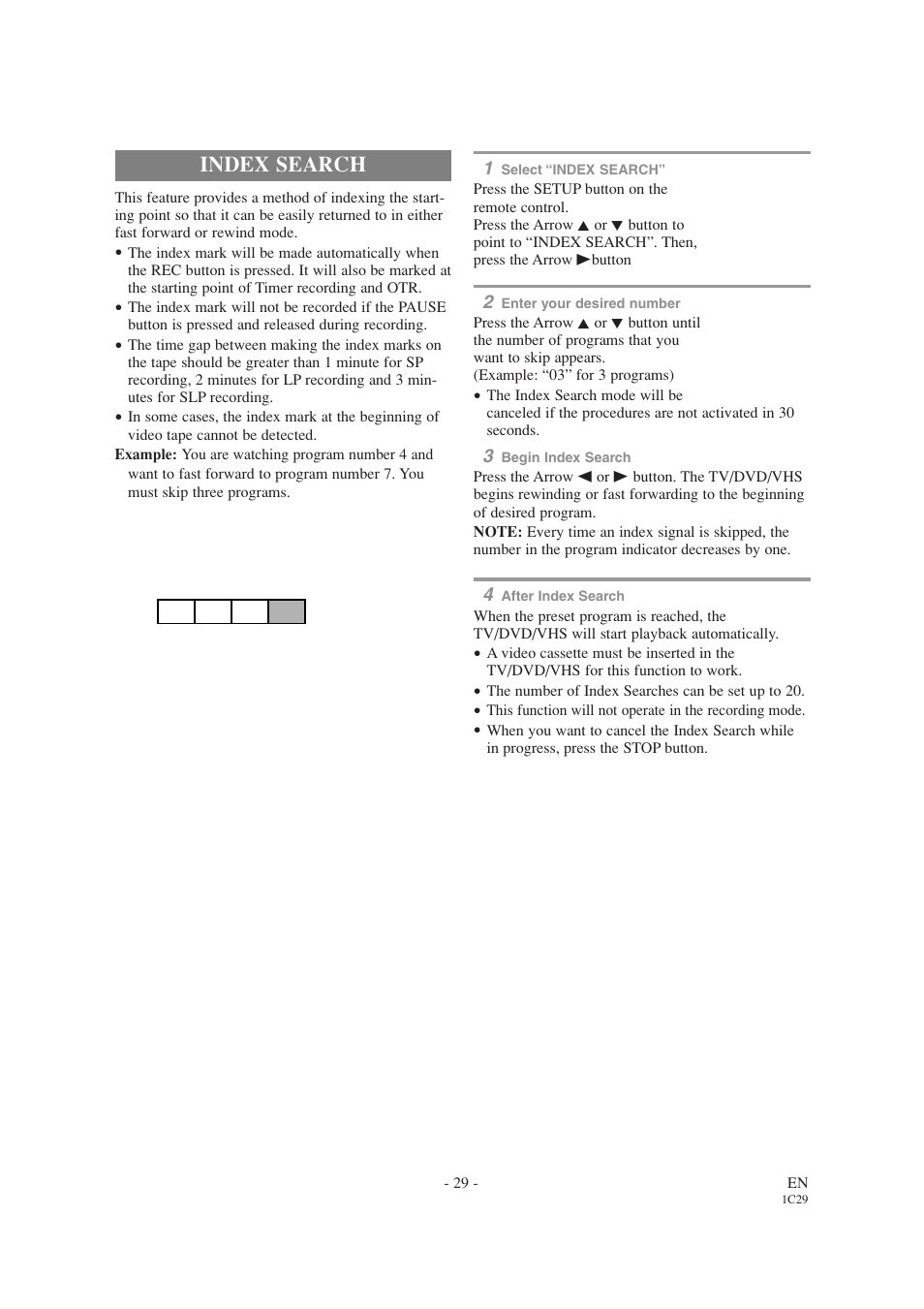 Index search | Sylvania 6727DC User Manual | Page 29 / 64