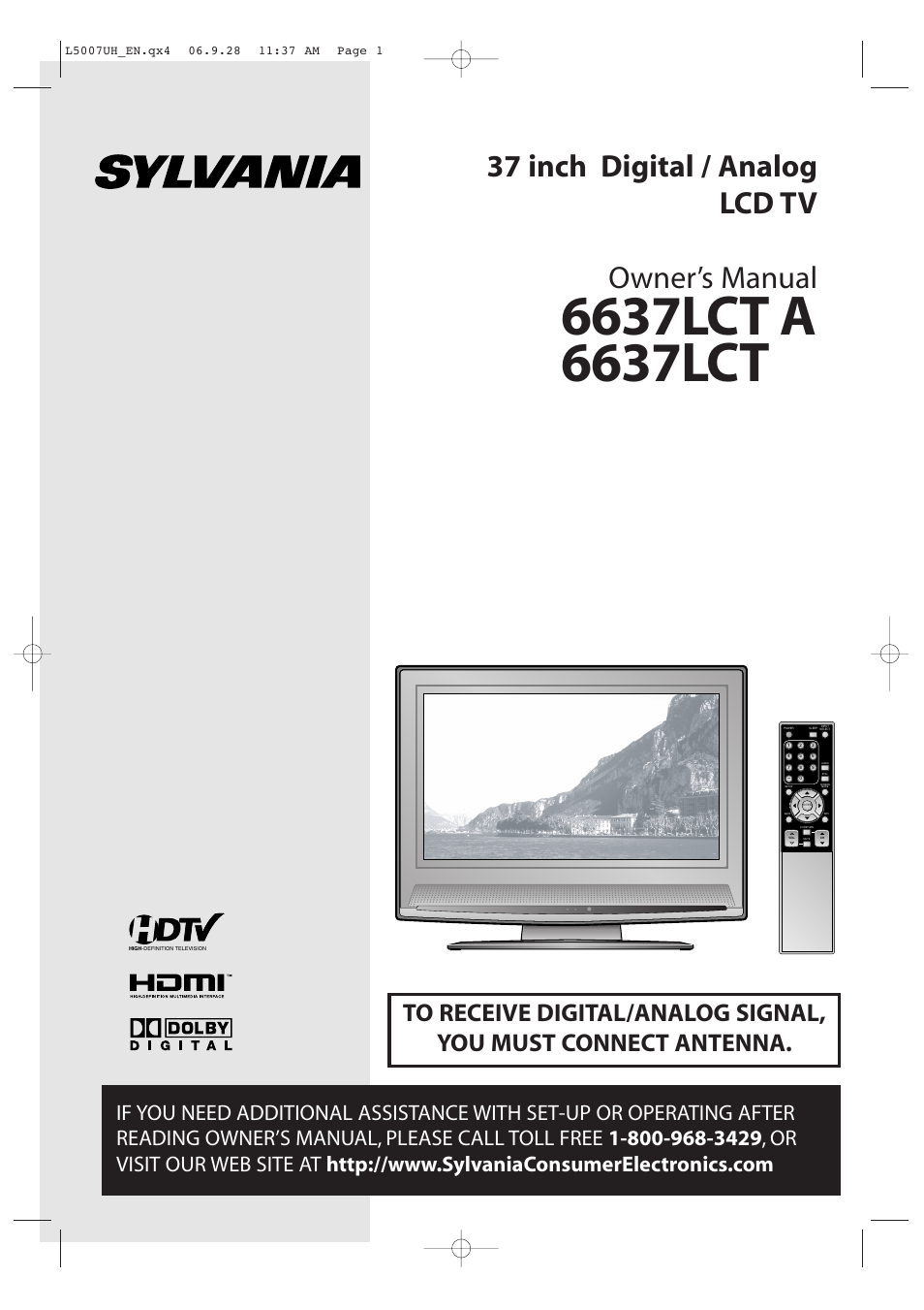 Sylvania 6637LCT A User Manual | 36 pages