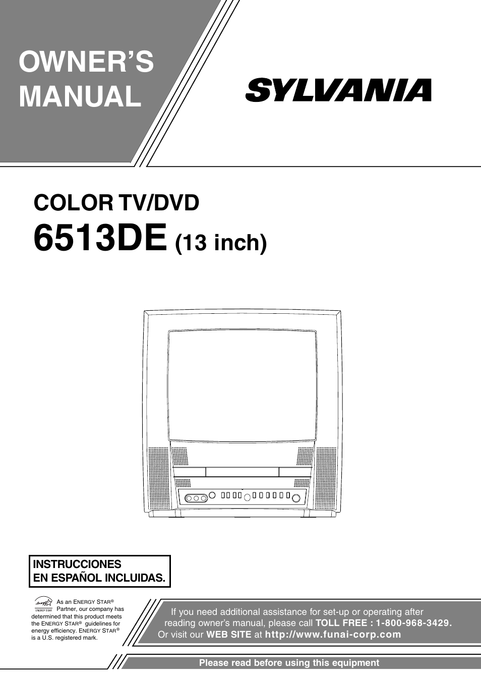 Sylvania 6513DE User Manual | 40 pages