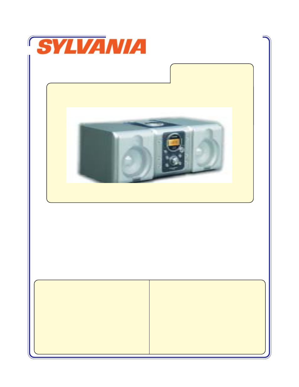 Sylvania SRCD629 User Manual | 1 page