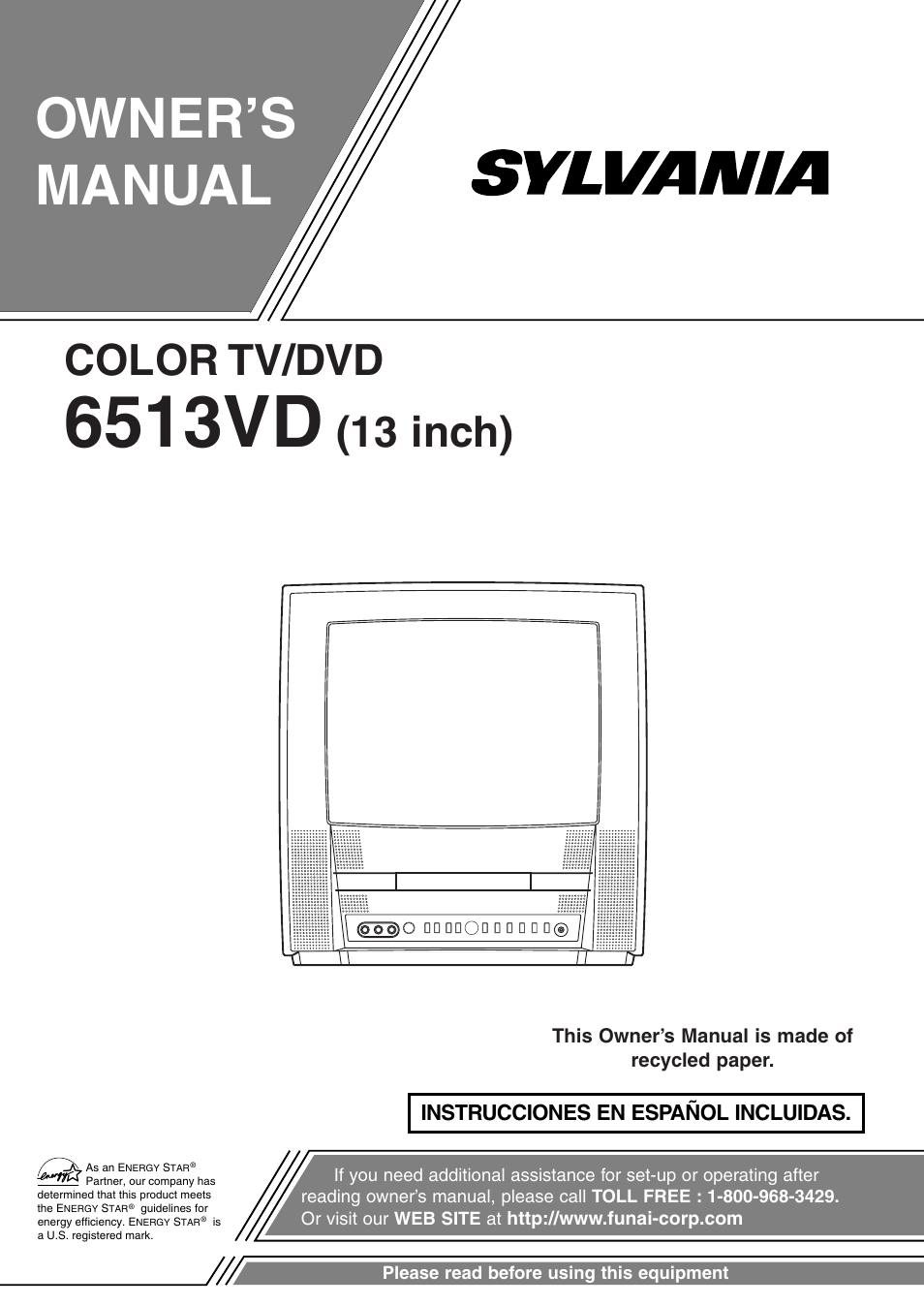 Sylvania 6513VD User Manual | 39 pages