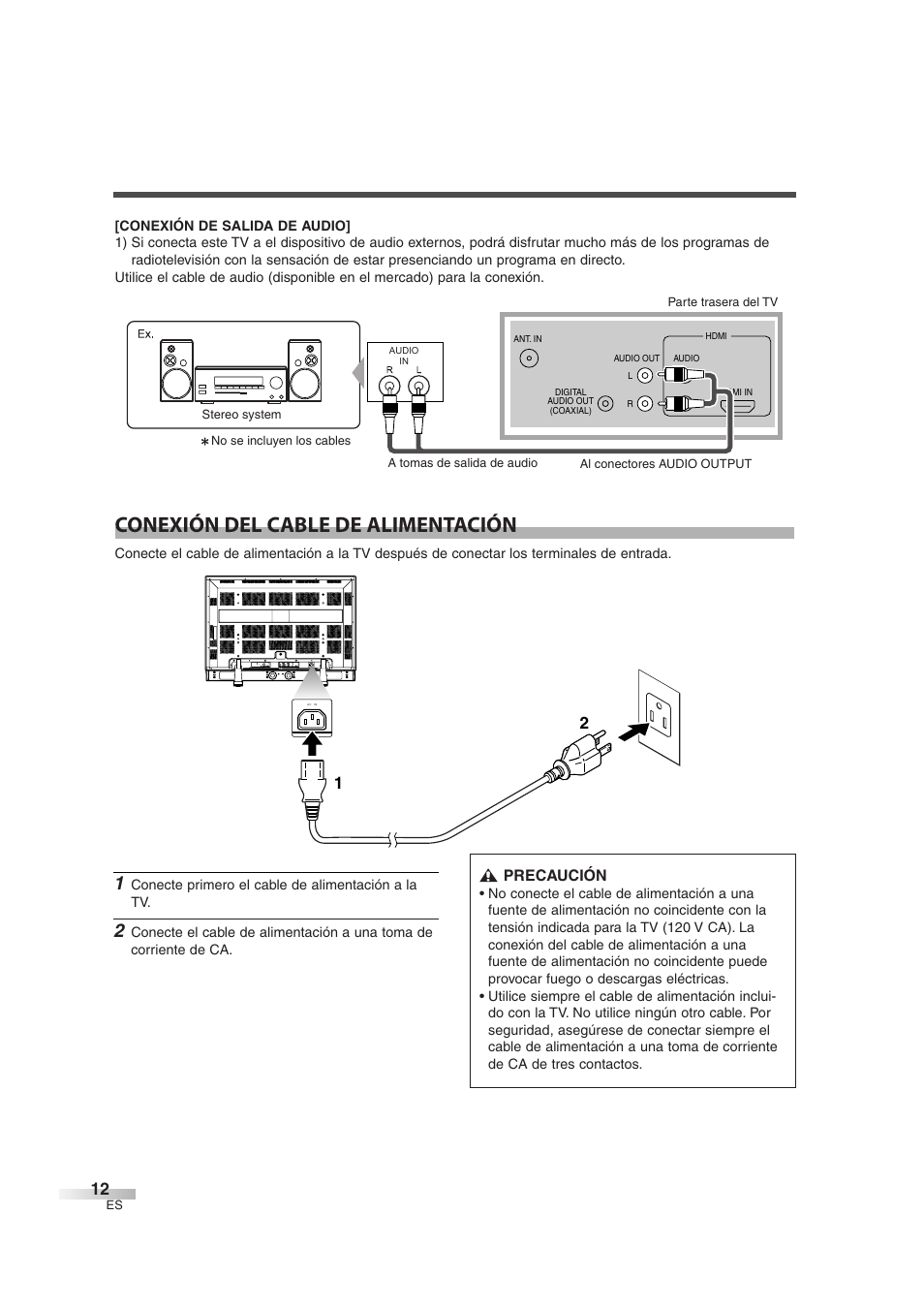 Conexión del cable de alimentación | Sylvania 6842THG User Manual | Page 50 / 78