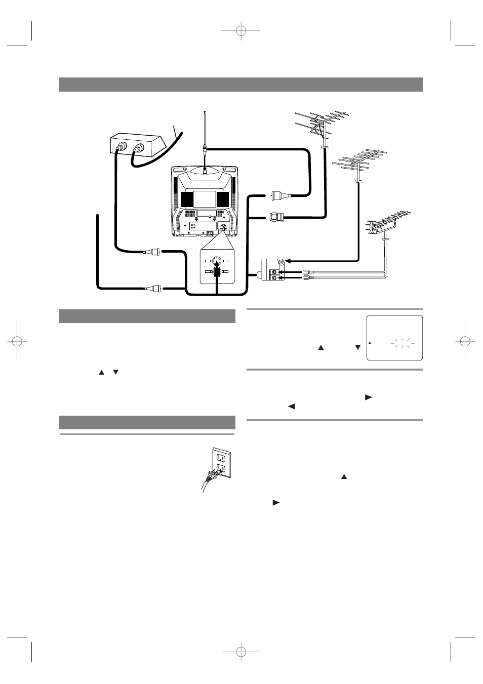 Conexiones de antena/cable, Seleccion de idioma 2, Modo de entrada externa | Sylvania SRC2213E User Manual | Page 30 / 32