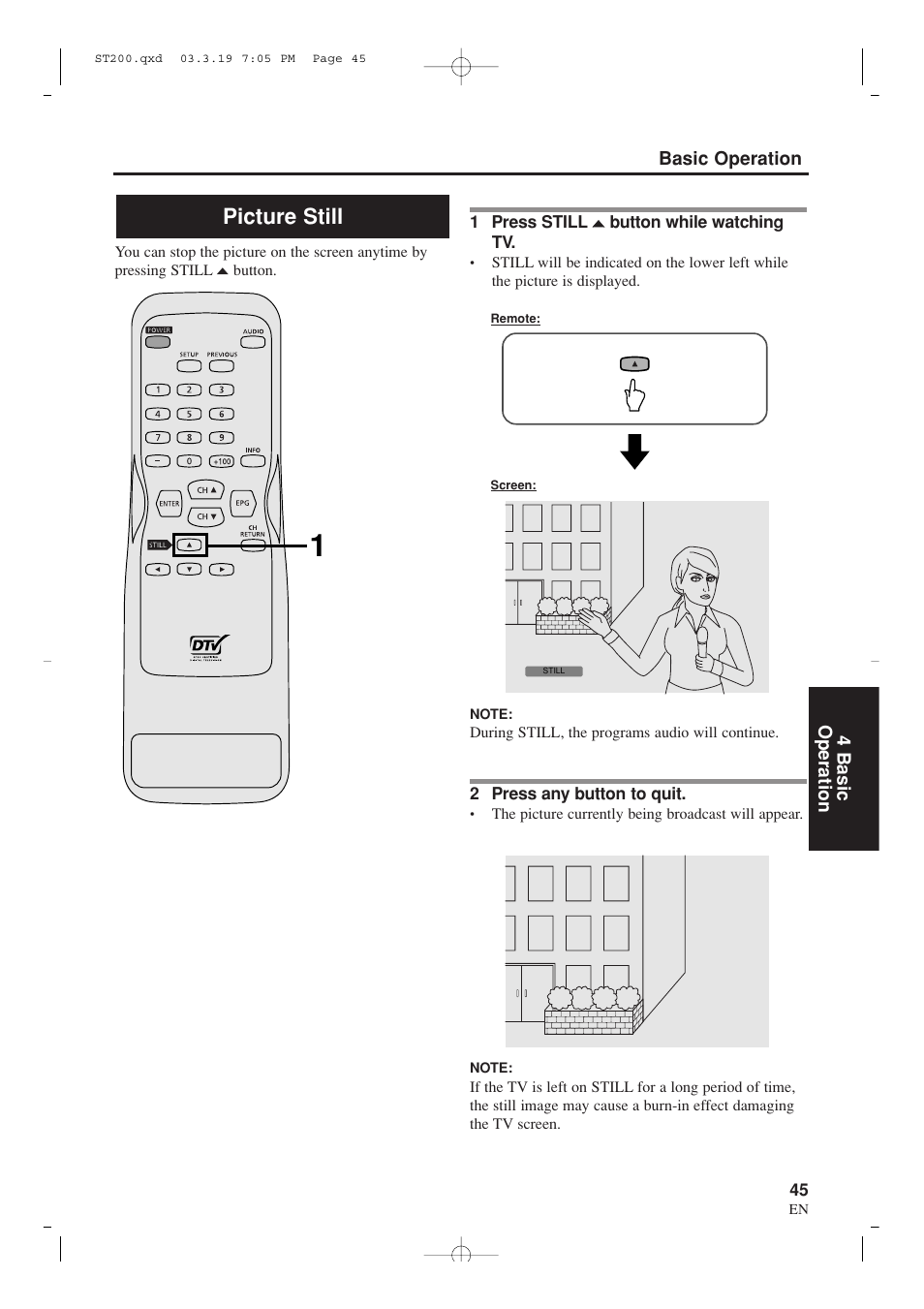 Picture still | Sylvania SRZ3000 User Manual | Page 45 / 108