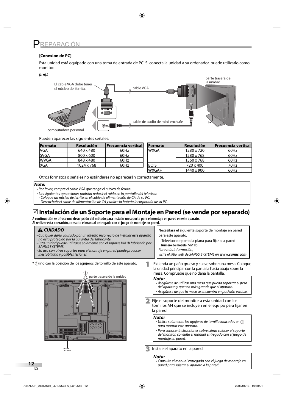 Reparación | Sylvania LD195SL8 A User Manual | Page 60 / 96