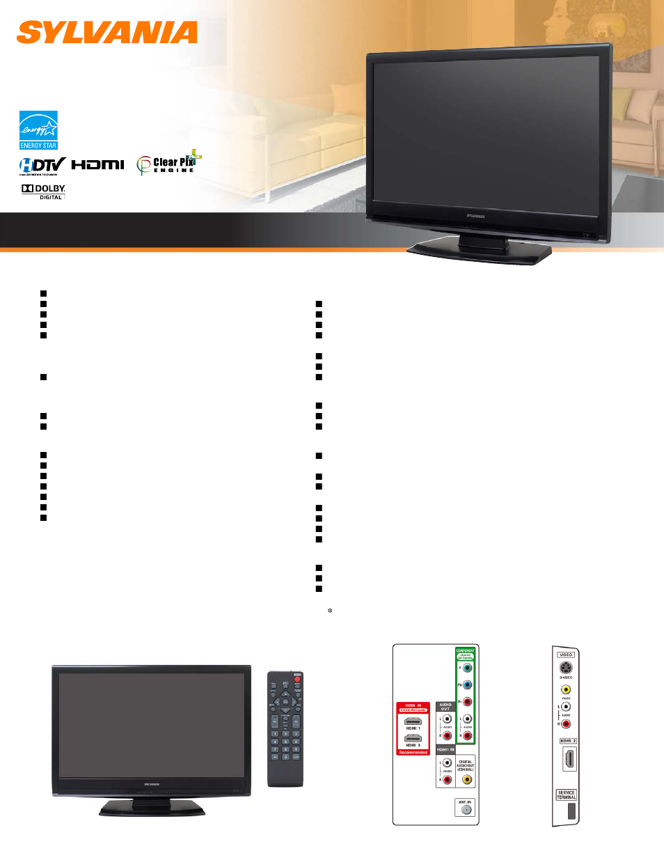 Sylvania LC320SLX User Manual | 1 page