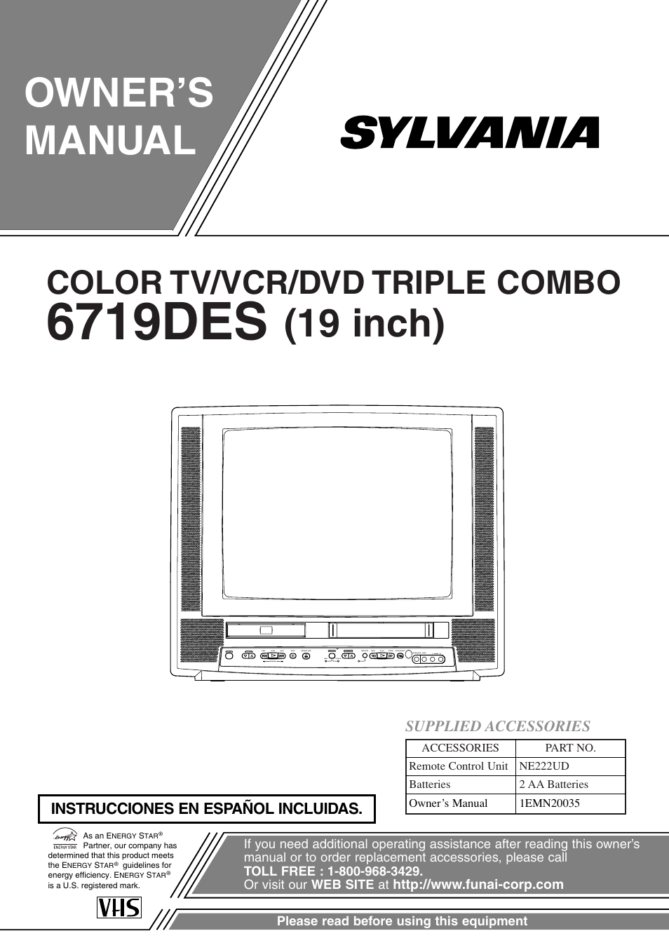 Sylvania 6719DES User Manual | 56 pages