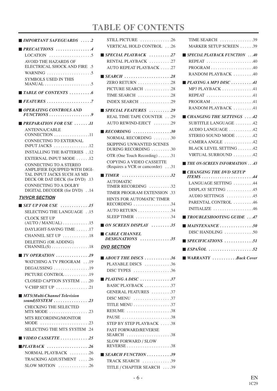 Sylvania 6719DES User Manual | Page 6 / 56
