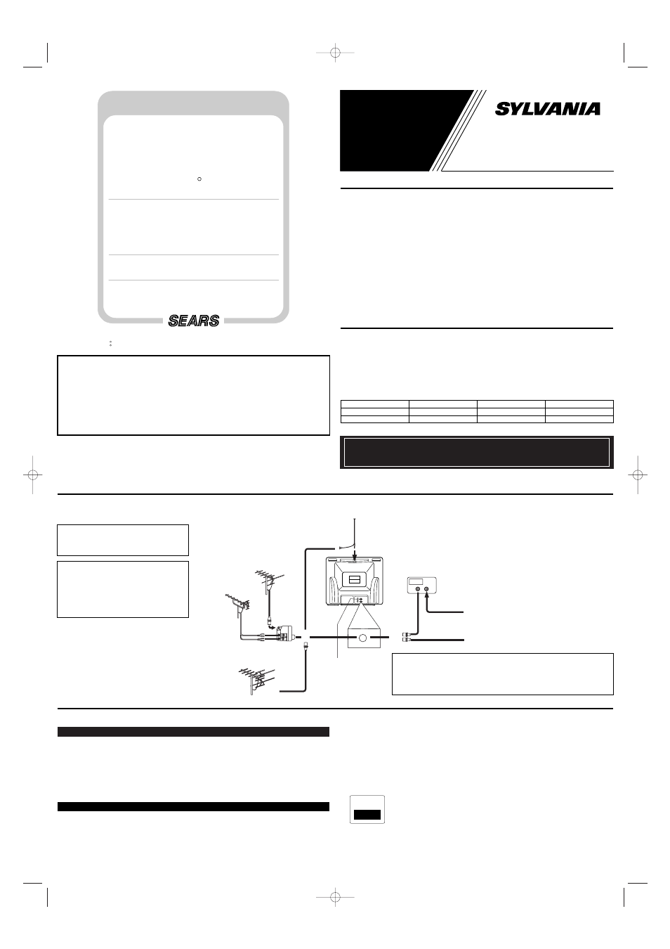 Sylvania SRT2227X User Manual | 8 pages