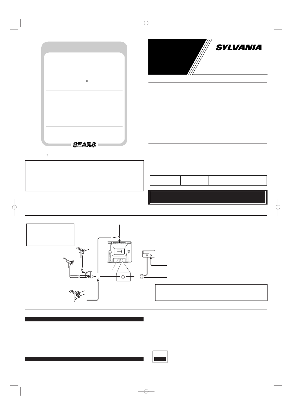 Manual del usuario, Srt2227x, Conexiones de la antena/cable precauciones | Características, Subtitulos narrativos, Solucione el problema, en su casa o en la nuestra, Ant.in, Televisor a color de 27 pulgadas | Sylvania SRT2227X User Manual | Page 5 / 8