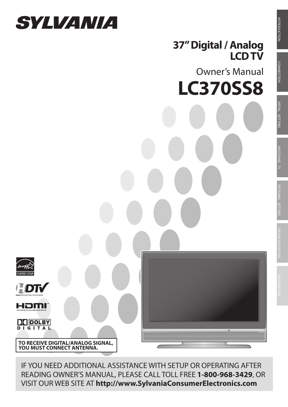 Sylvania LC370SS8 User Manual | 40 pages