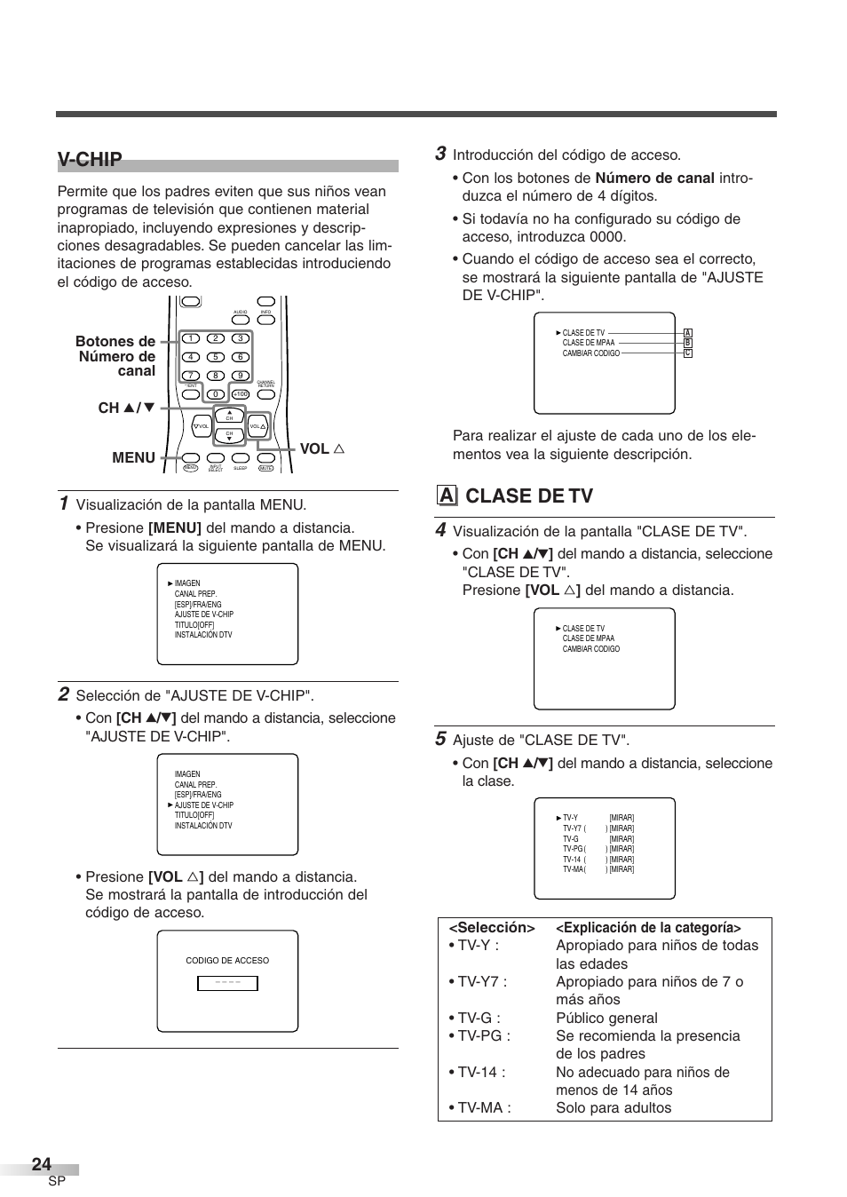 V-chip, A clase de tv | Sylvania 6427GFF User Manual | Page 62 / 78