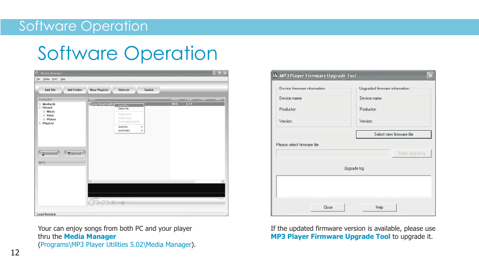 Software operation | Sylvania SMPK2242 User Manual | Page 14 / 30