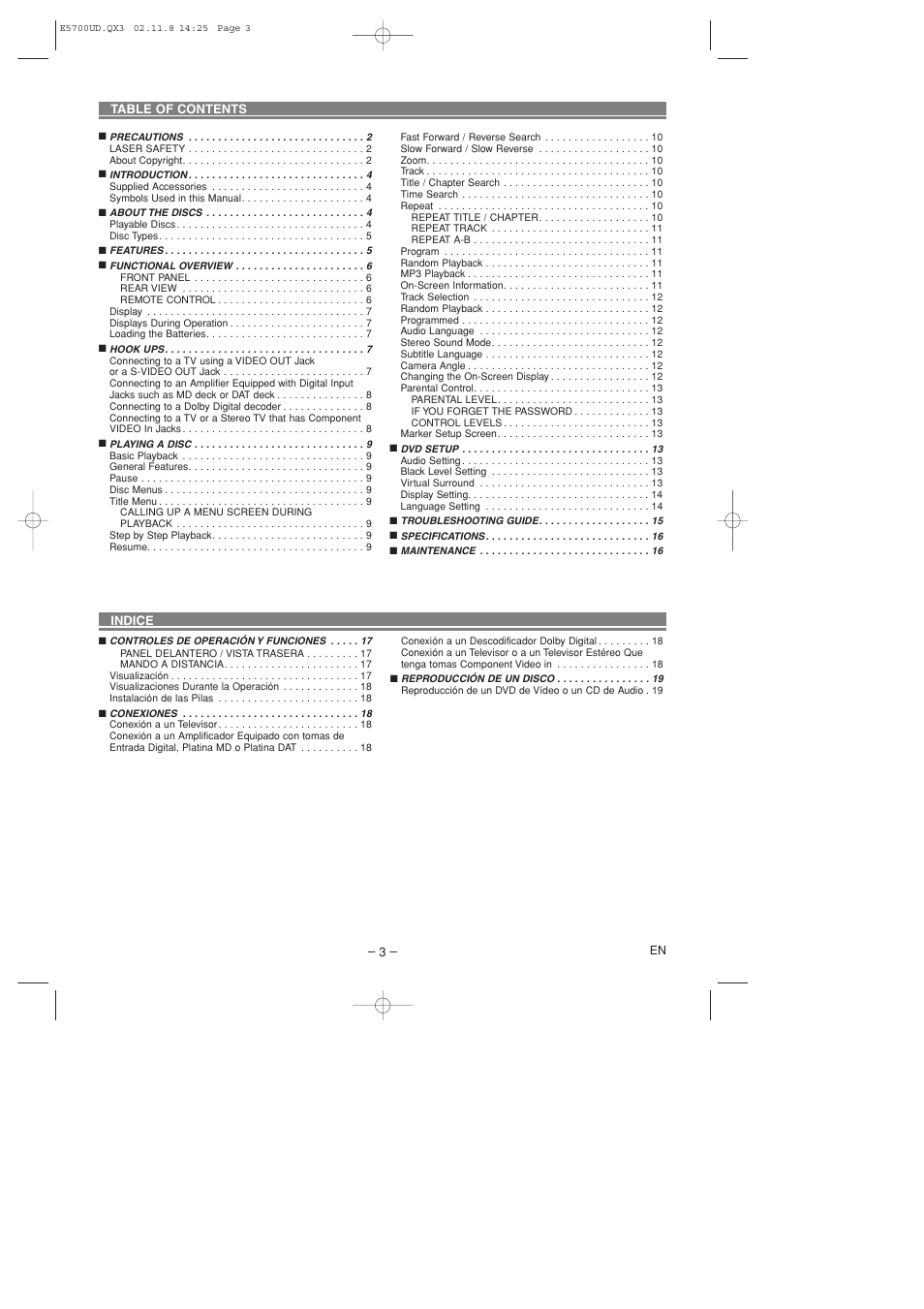 Sylvania DVL100D User Manual | Page 3 / 20