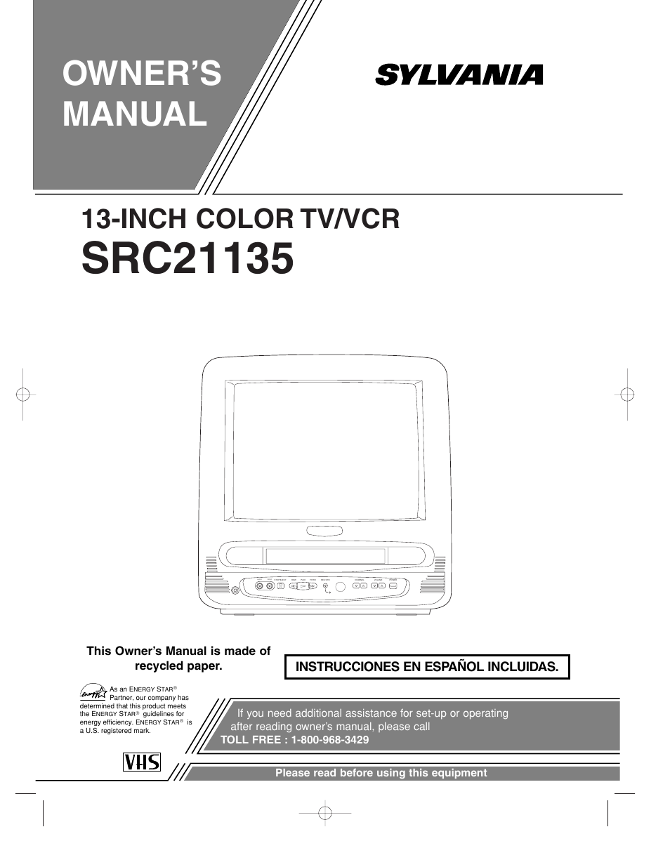 Sylvania SRC21135 User Manual | 31 pages