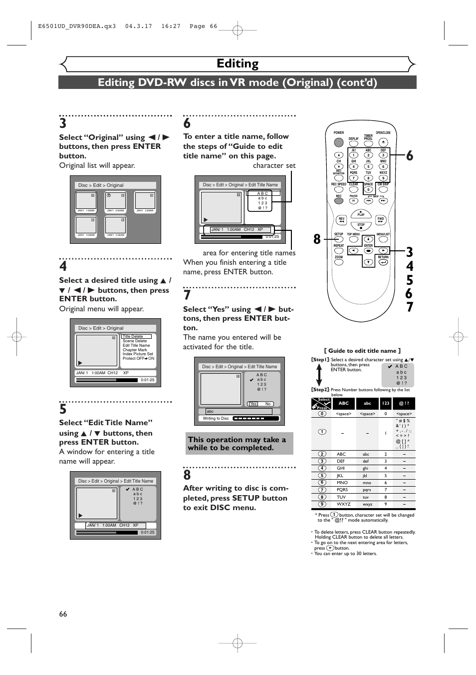 Editing | Sylvania DVR90DEA User Manual | Page 66 / 100