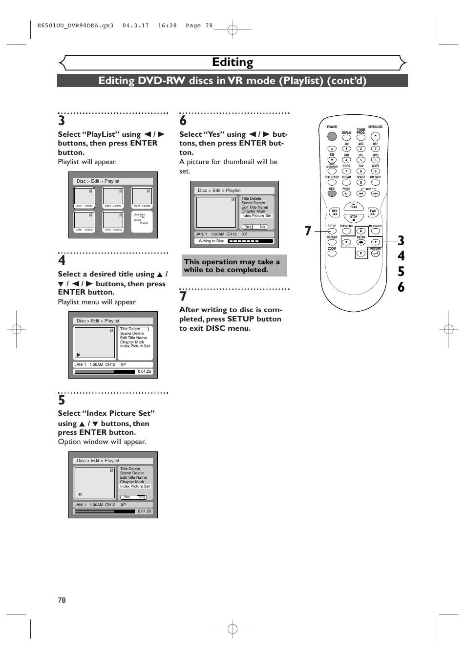 Editing | Sylvania DVR90DEA User Manual | Page 78 / 100