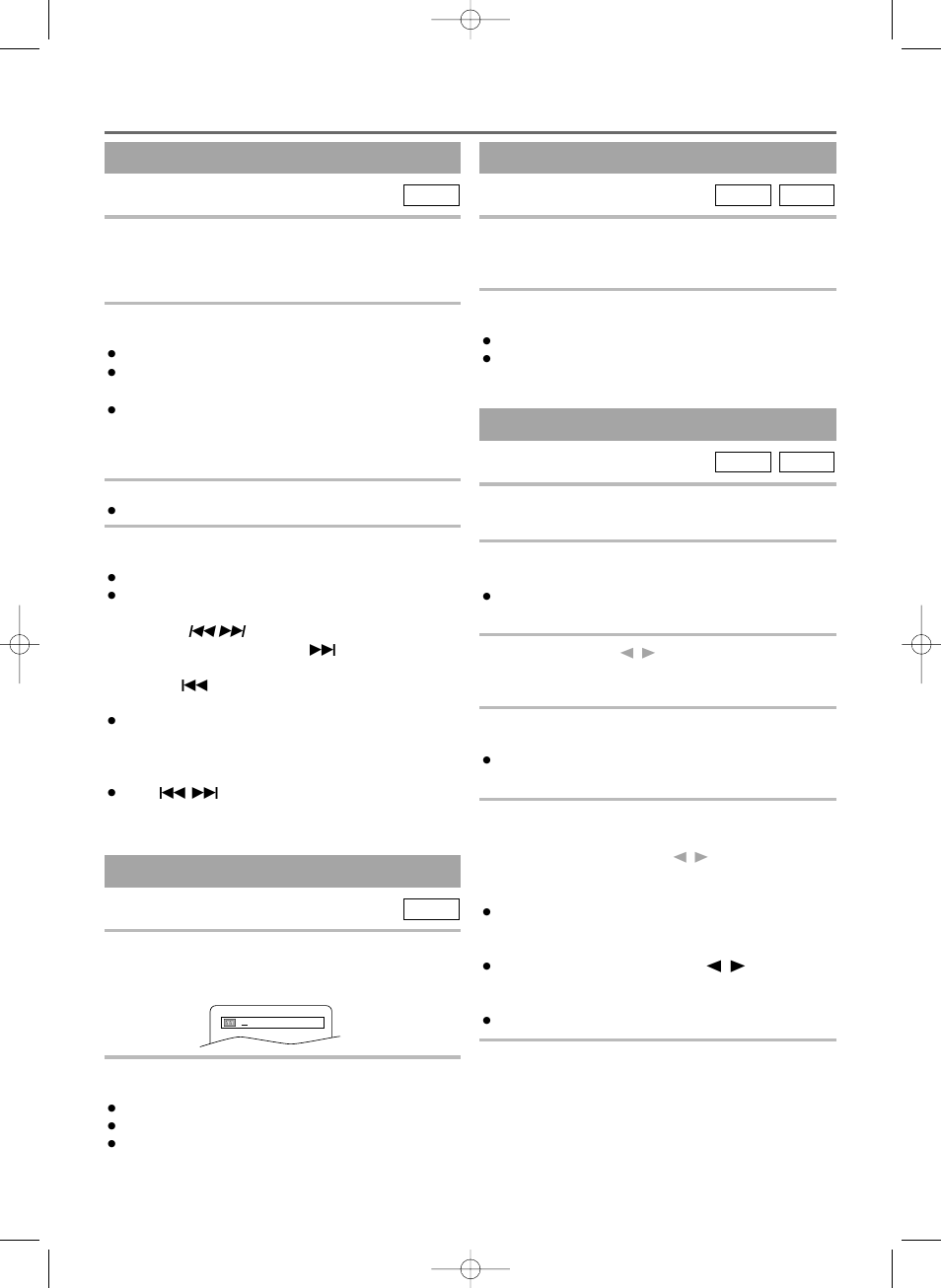 Search function, Track search, Title / chapter search | Time search, Marker setup screen | Sylvania C6513DD User Manual | Page 23 / 36