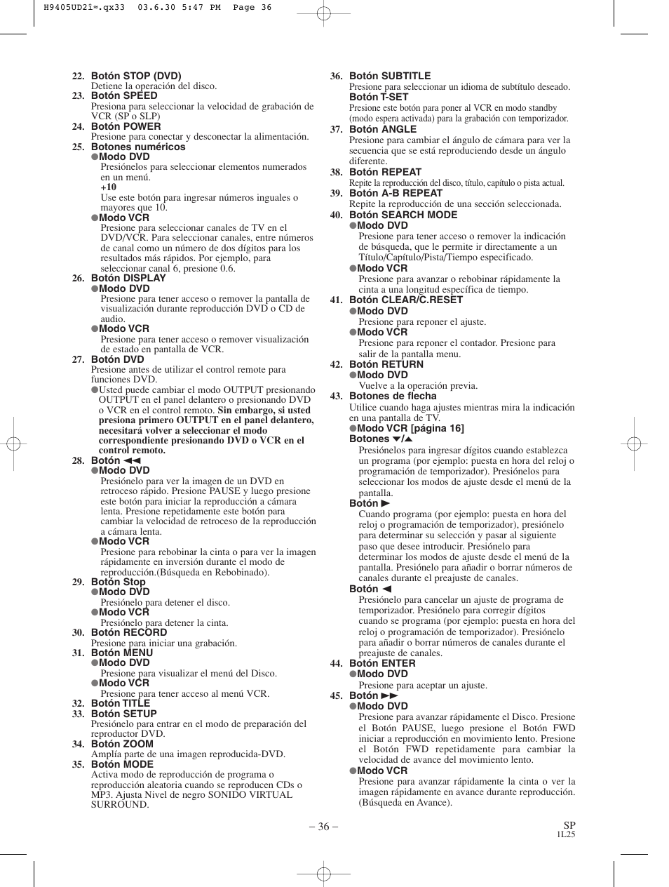 Sylvania SRD3900 User Manual | Page 36 / 44