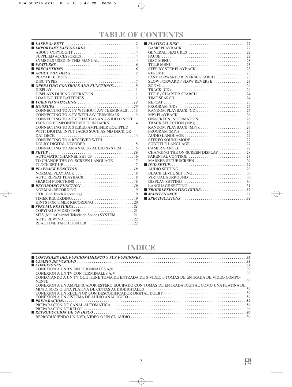 Sylvania SRD3900 User Manual | Page 5 / 44