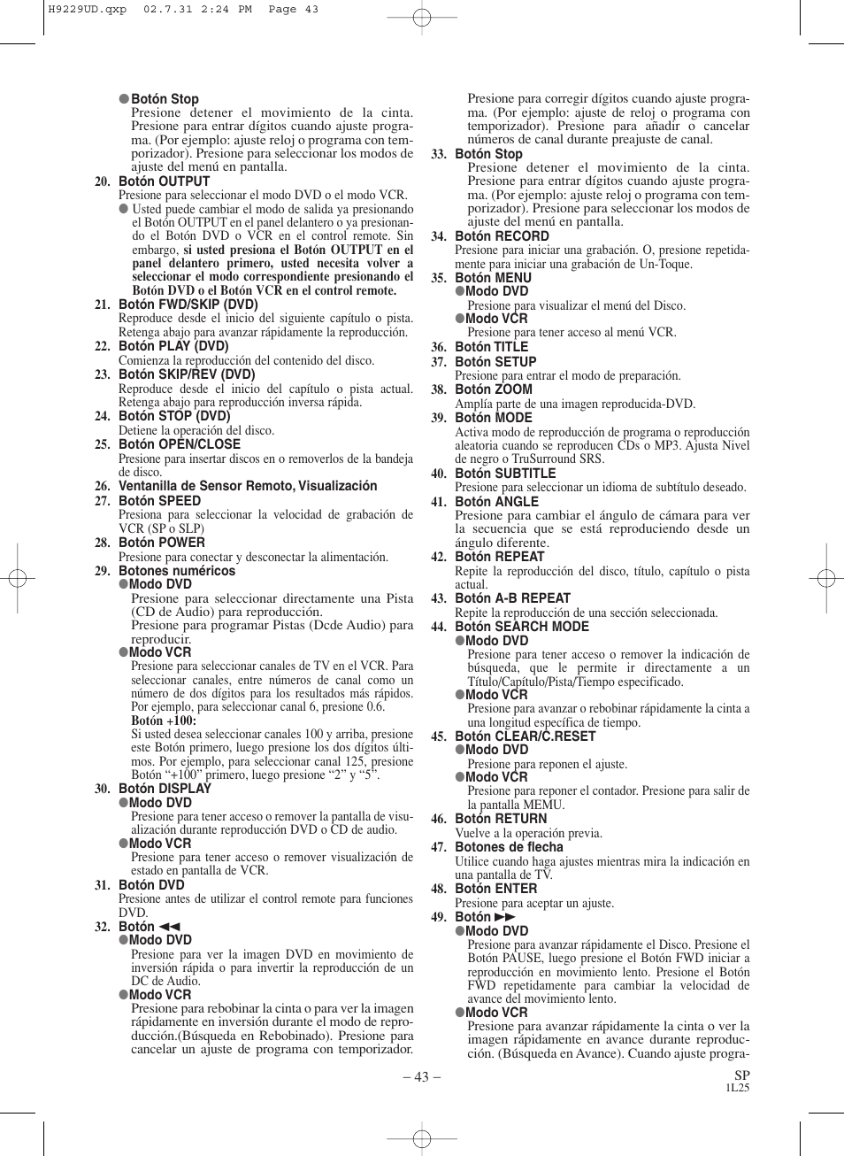 Sylvania SSD800 User Manual | Page 43 / 48