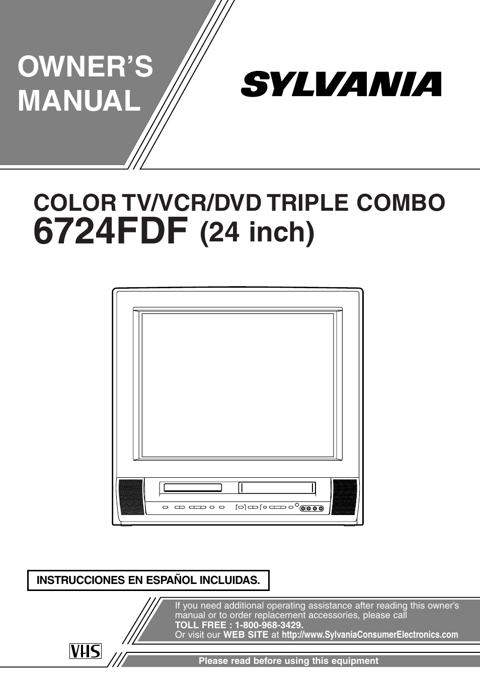 Sylvania 6724FDF User Manual | 56 pages