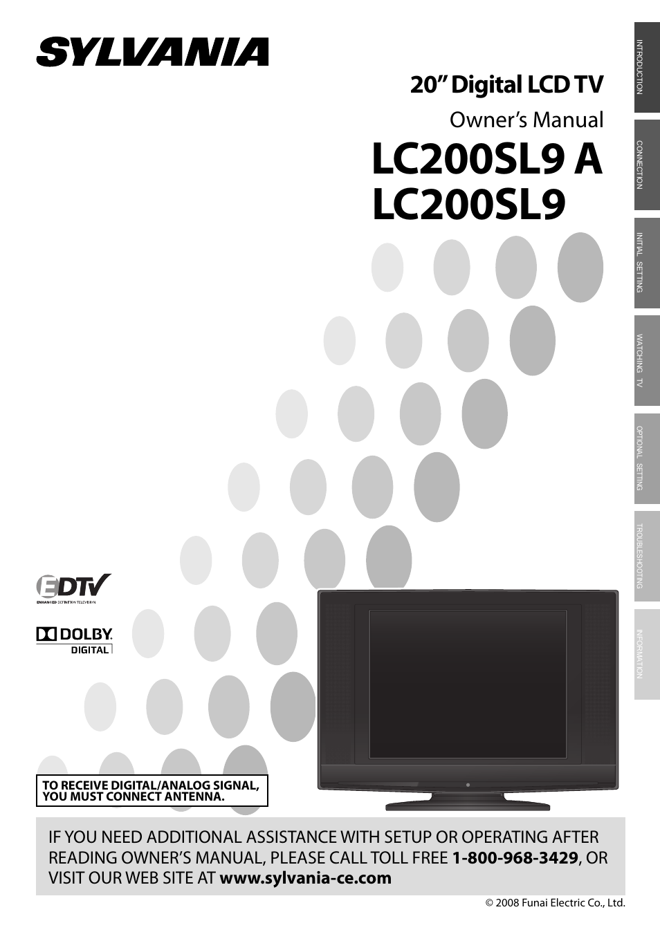 Sylvania LC200SL9 A User Manual | 60 pages