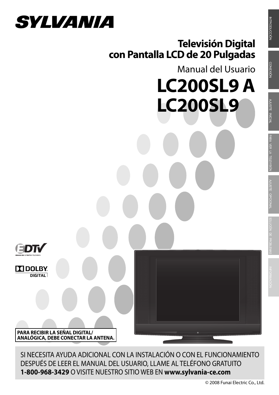 Televisión digital con pantalla lcd de 20 pulgadas | Sylvania LC200SL9 A User Manual | Page 31 / 60