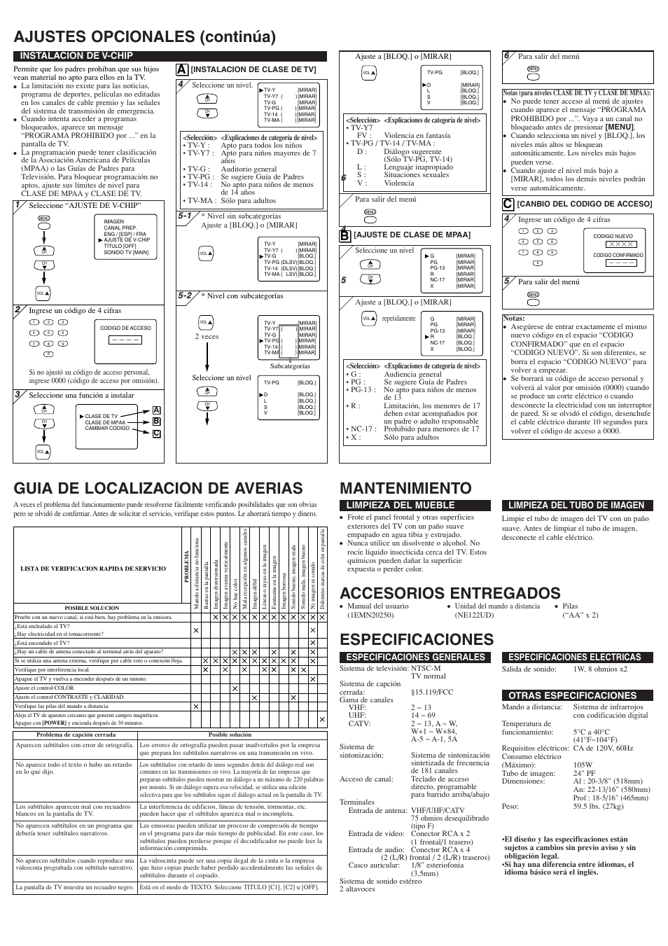 Accesorios entregados, Ab c | Sylvania 6424FF User Manual | Page 8 / 8