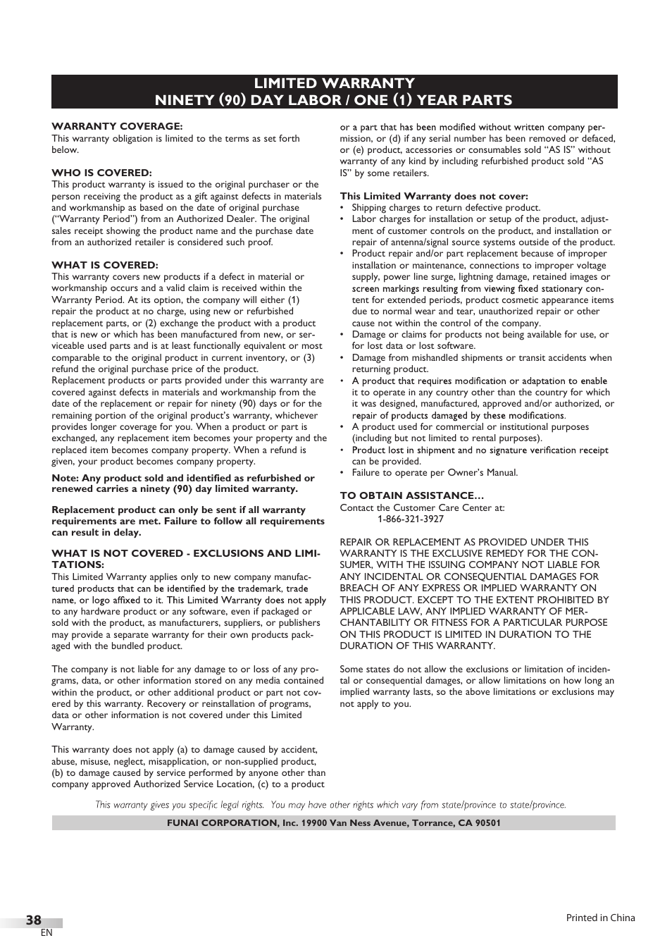 Sylvania LC195SSX User Manual | Page 38 / 115