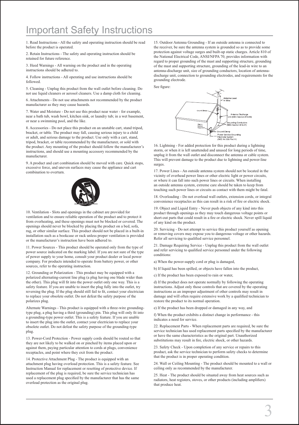 Important safety instructions | Sylvania SIP3045 User Manual | Page 3 / 12