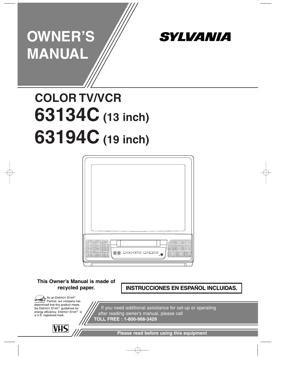 Sylvania 63134C User Manual | 32 pages