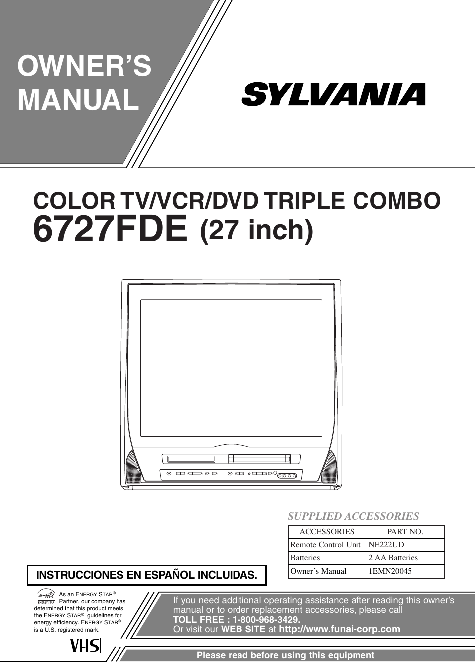 Sylvania 6727FDE User Manual | 56 pages