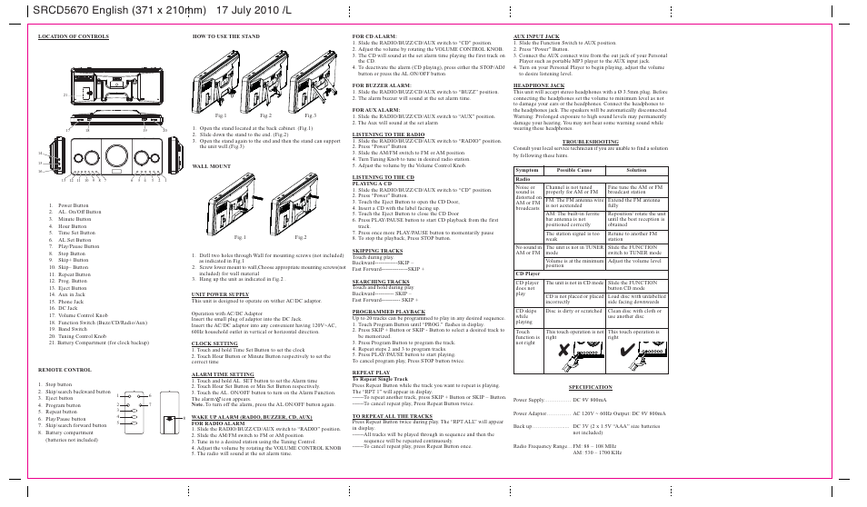Sylvania SRCD5670 User Manual | Page 2 / 2