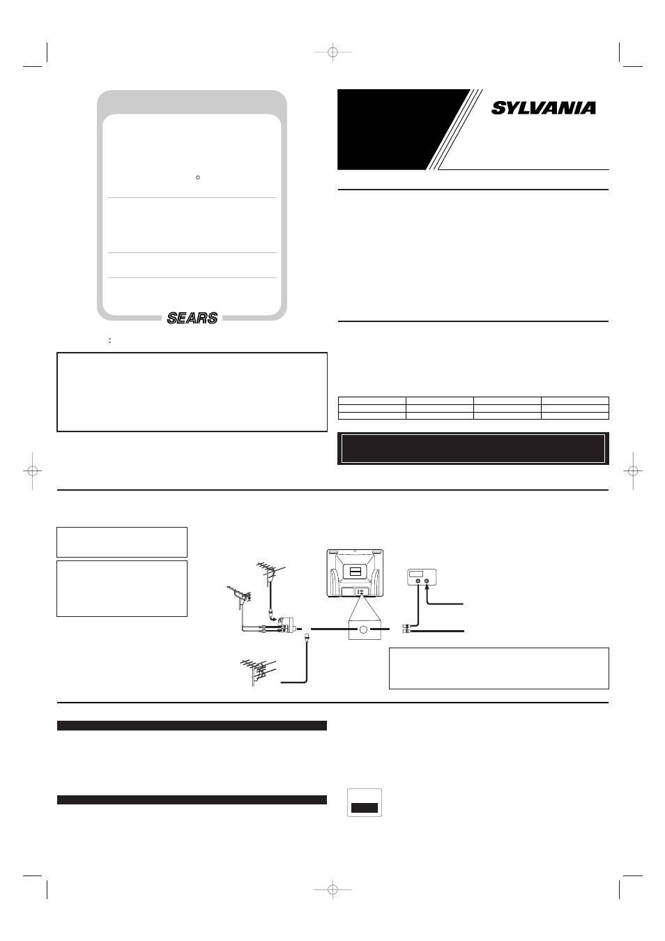 Sylvania SRT2223X User Manual | 8 pages