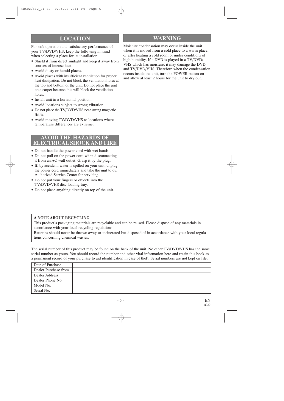 Sylvania 19 Inch SSC719C User Manual | Page 5 / 64