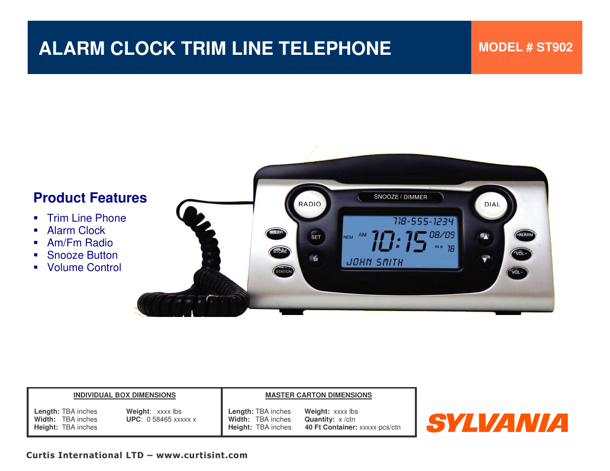 Sylvania ST902 User Manual | 1 page