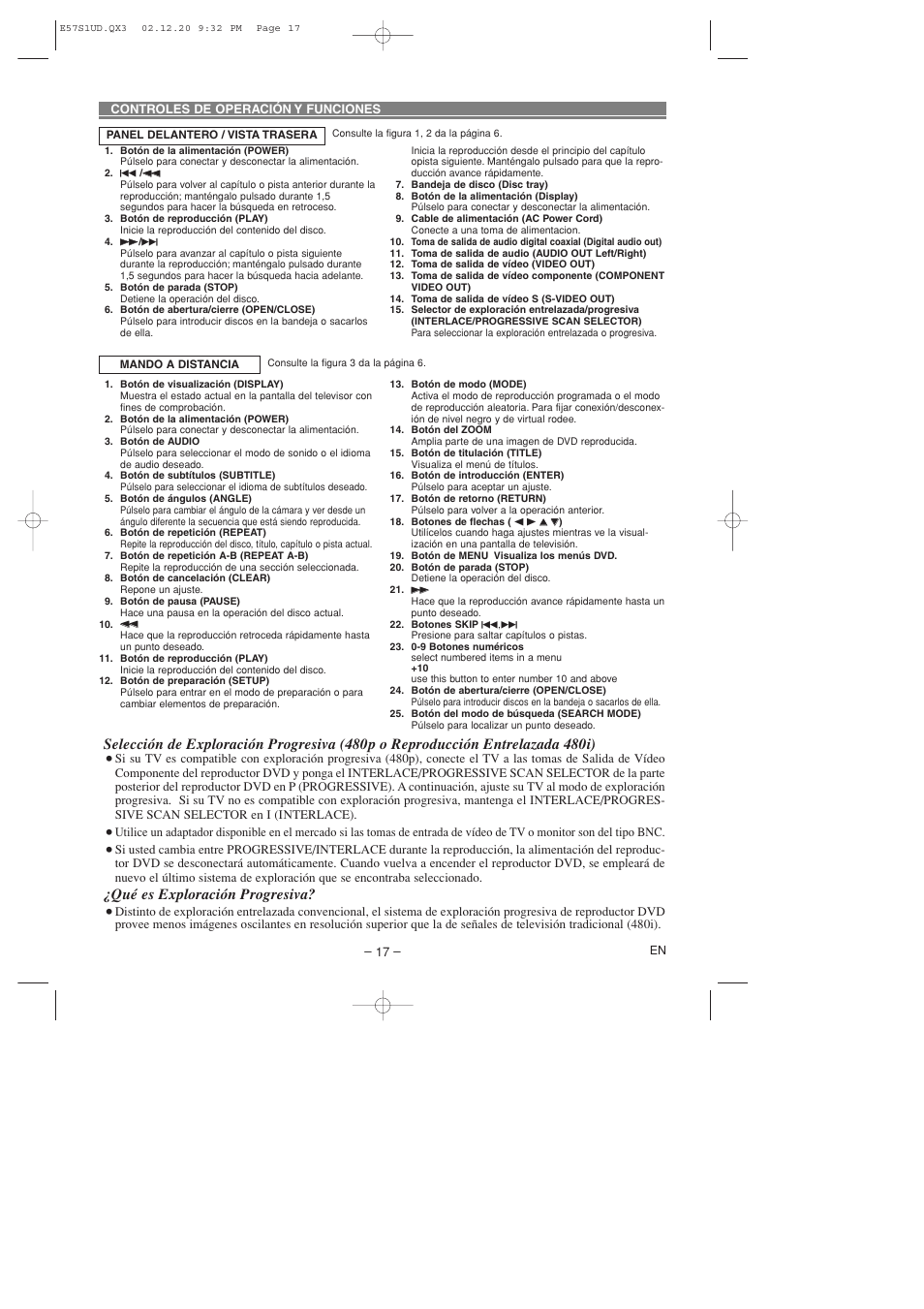 Qué es exploración progresiva | Sylvania DVL700D User Manual | Page 17 / 20