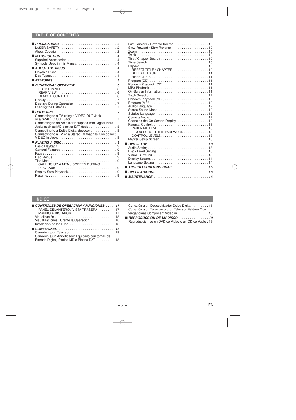 Sylvania DVL700D User Manual | Page 3 / 20