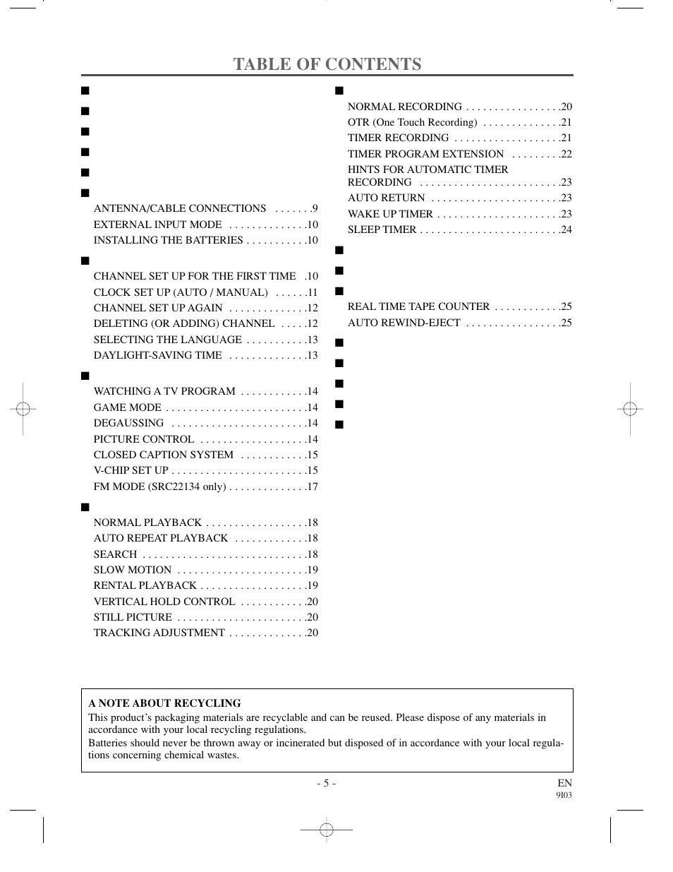 Sylvania SRT22194 User Manual | Page 5 / 32