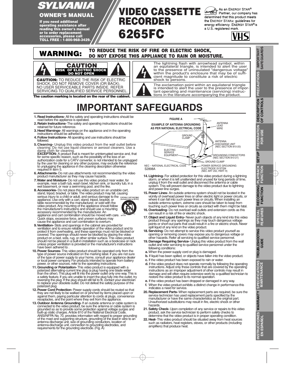 Sylvania 6265FC User Manual | 8 pages