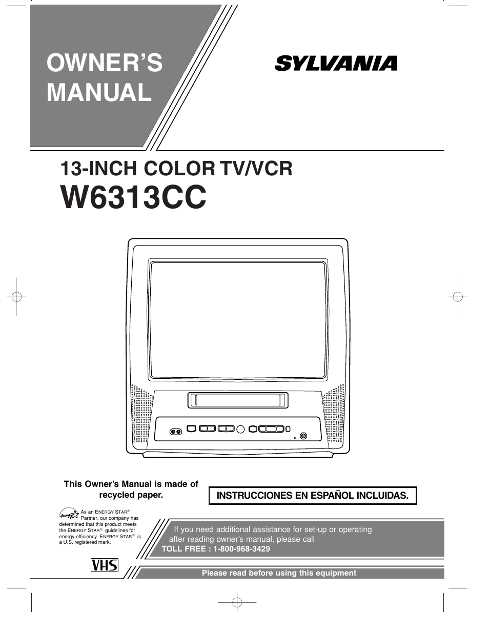 Sylvania W6313CC User Manual | 32 pages